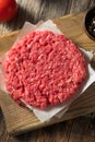 Raw Red Organic Hamuburger Pattys Royalty Free Stock Photo