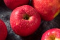 Raw Red Organic PInk Lady Apples Royalty Free Stock Photo