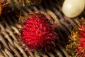 Raw Red Organic Rambutan Fruit