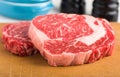 Raw ribeye steak Royalty Free Stock Photo