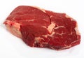 Raw ribeye steak on a white background Royalty Free Stock Photo