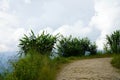 Raw Road of Mountain Bends towards Lungchok at East Sikkim Royalty Free Stock Photo