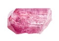 raw rubellite crystal isolated on white Royalty Free Stock Photo