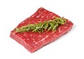 Raw rump steak