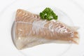 Raw saithe fillet Royalty Free Stock Photo