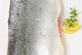 Raw salmon fillet Royalty Free Stock Photo