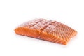 Raw Salmon fillet isolated on white background Royalty Free Stock Photo