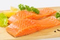 Raw salmon fillets Royalty Free Stock Photo