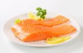 Raw salmon fillets Royalty Free Stock Photo