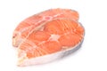 Raw salmon steak Royalty Free Stock Photo