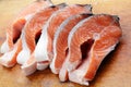 Raw salmon steaks Royalty Free Stock Photo