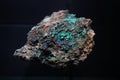 Raw sample of Blue Azurite and Green Malachite mineral rock stone. Royalty Free Stock Photo