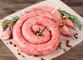 Raw sausage Royalty Free Stock Photo