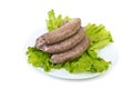 Raw sausages Royalty Free Stock Photo