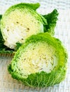 Raw Savoy Cabbage Royalty Free Stock Photo