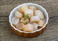 Raw scallops Royalty Free Stock Photo