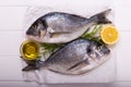 Raw sea bream fish Royalty Free Stock Photo