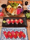 Raw seafood sashimi set Royalty Free Stock Photo