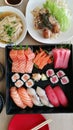 Raw seafood sashimi set Royalty Free Stock Photo