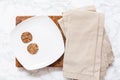 Raw seeds and nuts veggy crackers. Superfood snack concept Royalty Free Stock Photo