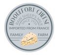 Raw sheep milk, Roquefort cheese label or emblem