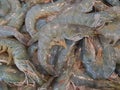Raw shrimp sold in supermarket Royalty Free Stock Photo
