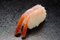 Raw shrimp sushi Royalty Free Stock Photo