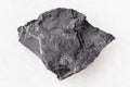 raw shungite shale stone on white Royalty Free Stock Photo