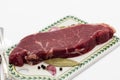 Raw sirloin steak. Royalty Free Stock Photo