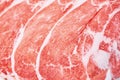 Raw sliced pork loin, Thin sliced, Close-up