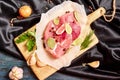 Raw slices meat Royalty Free Stock Photo