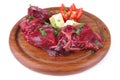 Raw small beef chunks Royalty Free Stock Photo