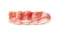 Raw Smoked Bacon Isolated, Streaky Brisket Slices Royalty Free Stock Photo