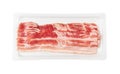 Raw Smoked Bacon Isolated, Streaky Brisket Slices Royalty Free Stock Photo