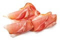 Raw Smoked Black Forest Ham Isolated on White Background Royalty Free Stock Photo