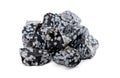 Raw snowflake obsidian stones on white background Royalty Free Stock Photo