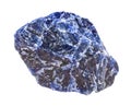 raw Sodalite rock isolated on white Royalty Free Stock Photo