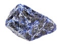 raw Sodalite stone isolated on white