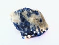 Raw sodalite on white background Royalty Free Stock Photo