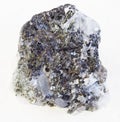 raw sphalerite (zinc blende) stone on white