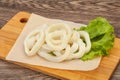 Raw squid rings for cooking Royalty Free Stock Photo