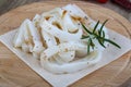 Raw squid rings Royalty Free Stock Photo