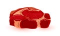 Raw steak of beef, pork, veal, coney for barbeque, grilling, roasting, cooking of sausages, patties.