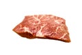 Raw steak Flat Iron beef lies on a white background. Marbl Royalty Free Stock Photo