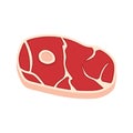 Beef steak icon.