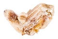 raw stilbite crystals isolated on white