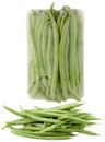 raw pile string bean pack, related to herbs, spice for kitchen cook, isolated on white background Royalty Free Stock Photo