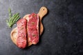 Raw striploin steak Royalty Free Stock Photo