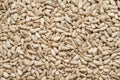 Raw sunflower seeds peeled, top view, abstract background Royalty Free Stock Photo