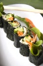 Raw sushi roll Royalty Free Stock Photo